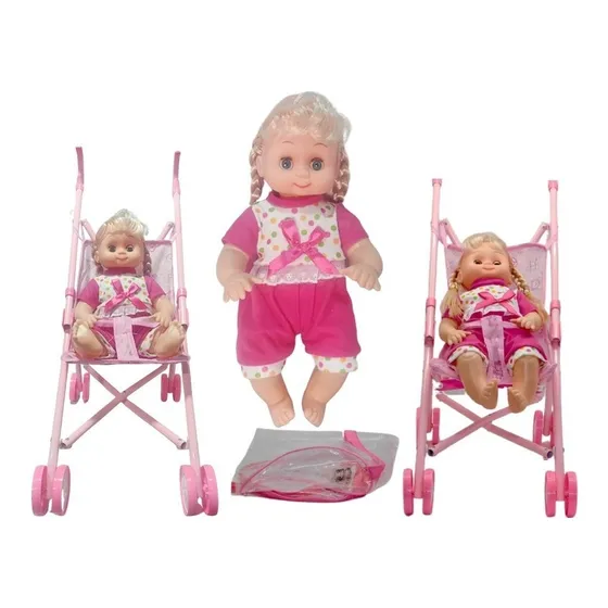 Muñeca Bebote Con Carriola Juguete Niñas Pequeñas Regalo
