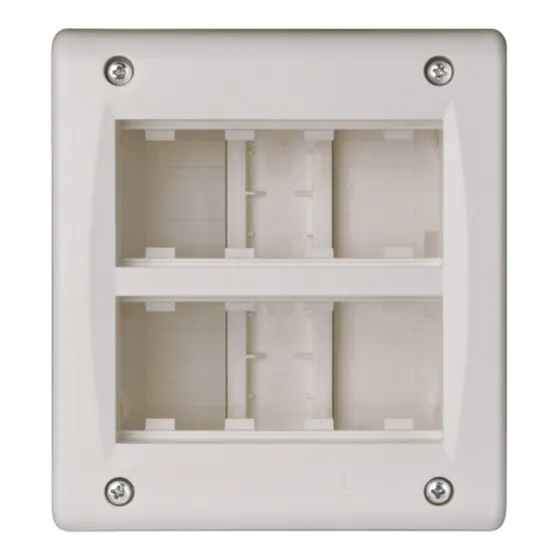 Caja Exterior 8 Módulos Con Riel Din Para 2 Llaves Térmica