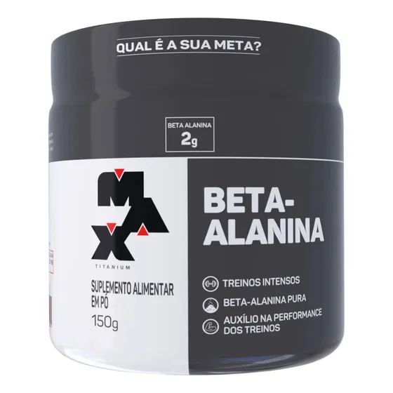 Suplemento Academia Beta Alanina Aumento Massa Muscular Treino Max Titanium 150g Sabor Natural