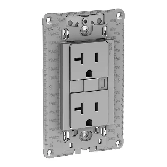Contacto Dúplex Falla A Tierra 2p+t 20a 125v Gfci Schneider 