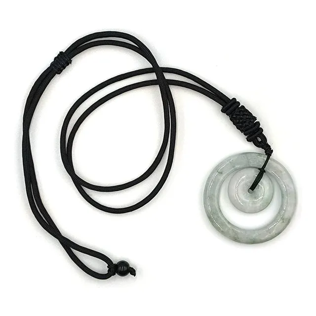 Collar Hilo Ajustable Dije Dona De Autentico Jade.