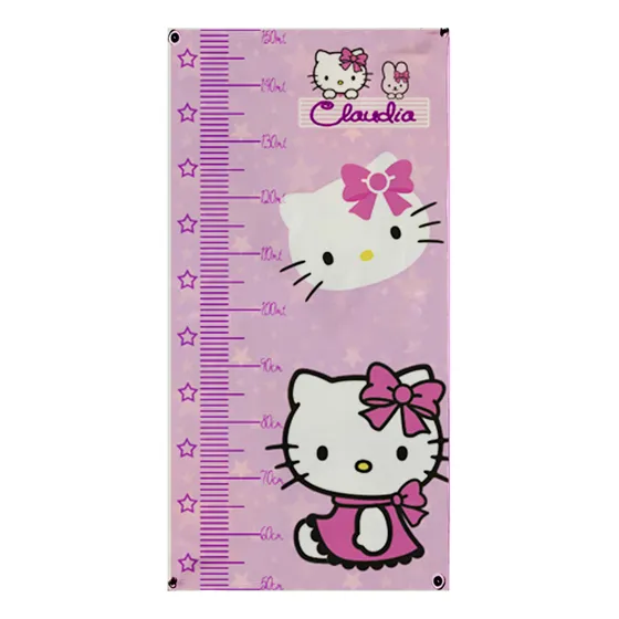 Regla Medidora De Estatura Para Niña De Hello Kitty Rosa 3x2
