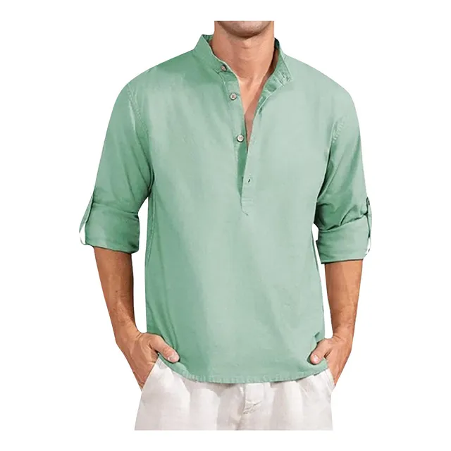 Segaven Camisa Enrollada Manga Larga Para Mujer Primavera