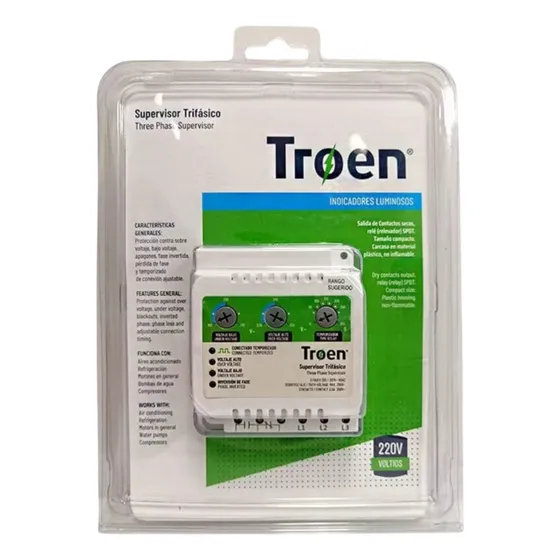 Protector De Voltaje Marca Troen Trifásico Bornera De 220v