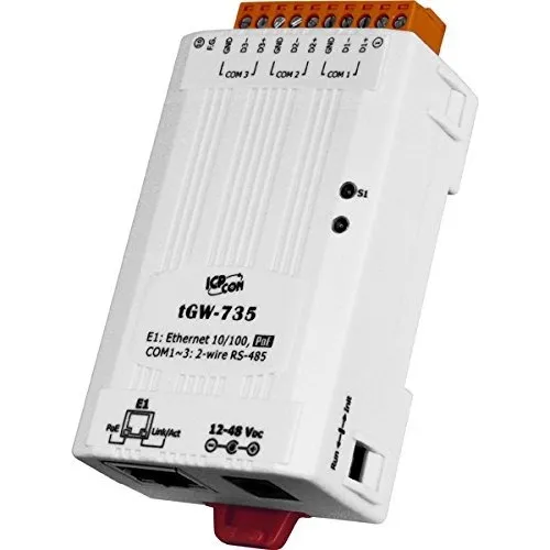 Icp Da Tgw-735i Tiny Modbus Tcp Rtu Ascii Gateway Poe 3 Rohs