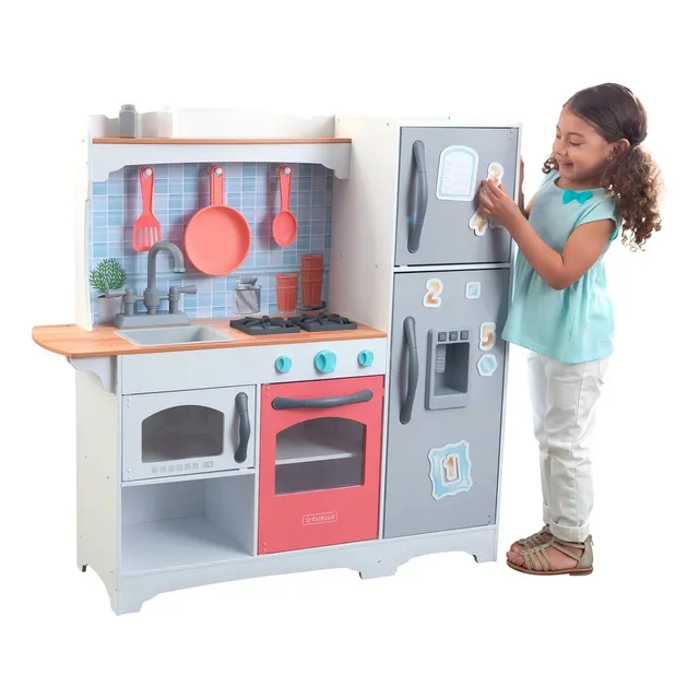 Cocinita Infantil Kidkraft De Lujo Cocina Madera Niña Juegos
