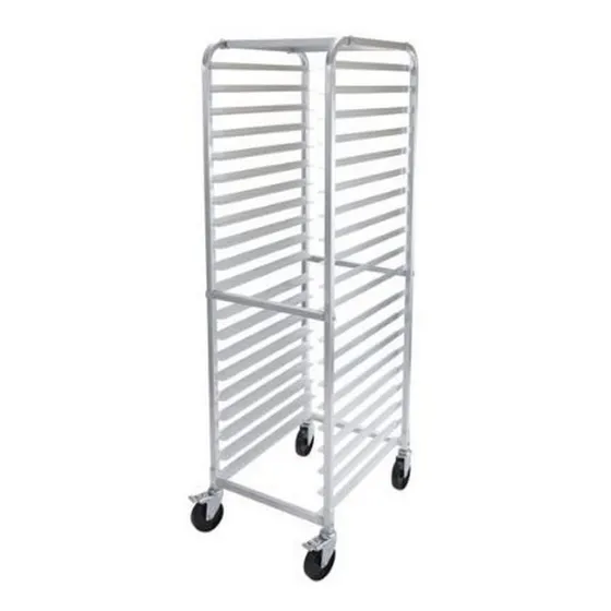 Alrk-20bk 20-tier Aluminio Hoja Pan Rack Freno