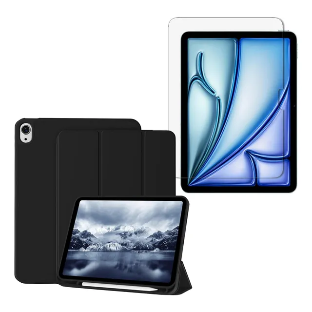Estuche Smart Case + Vidrio Pantalla Para Tablet