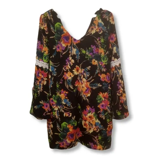 Blusas Dama Owl Apparel Floral Pink - Talla M
