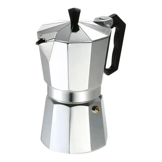 Cafetera Italiana 9 Tazas Cafetera Portatil Color Gris