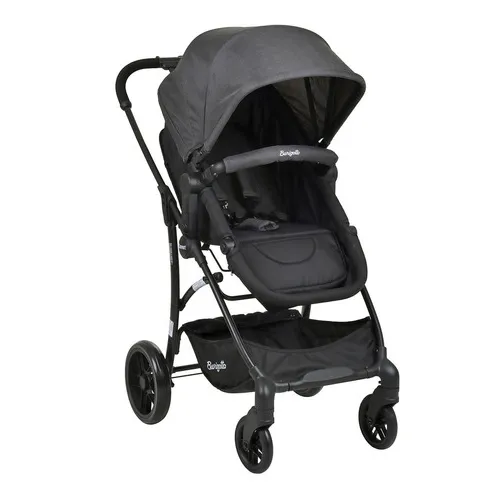 Carrinho De Bebe 3em1 Reversivel Convert Burigotto Dark Grey Cor do chassi Preto