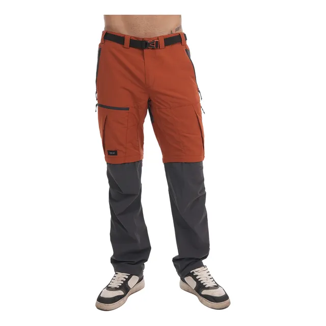 Pantalón Transformable De Trekking  Mt500 Forclaz Anaranjado