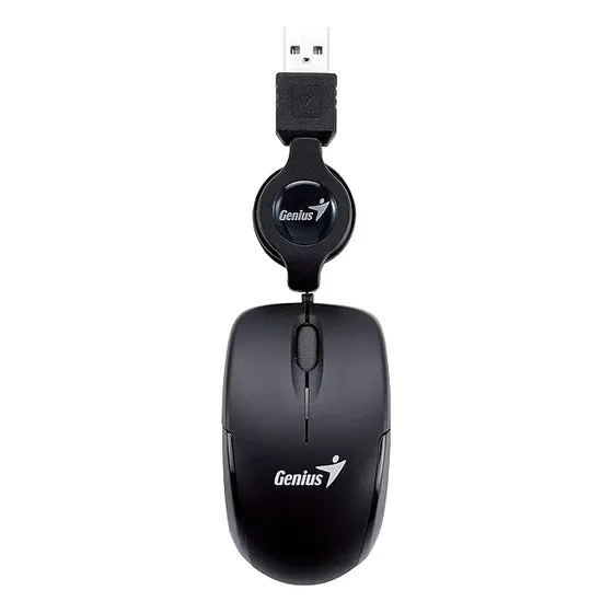 Mouse Mini Genius Cable Retractable Entrada Usb 