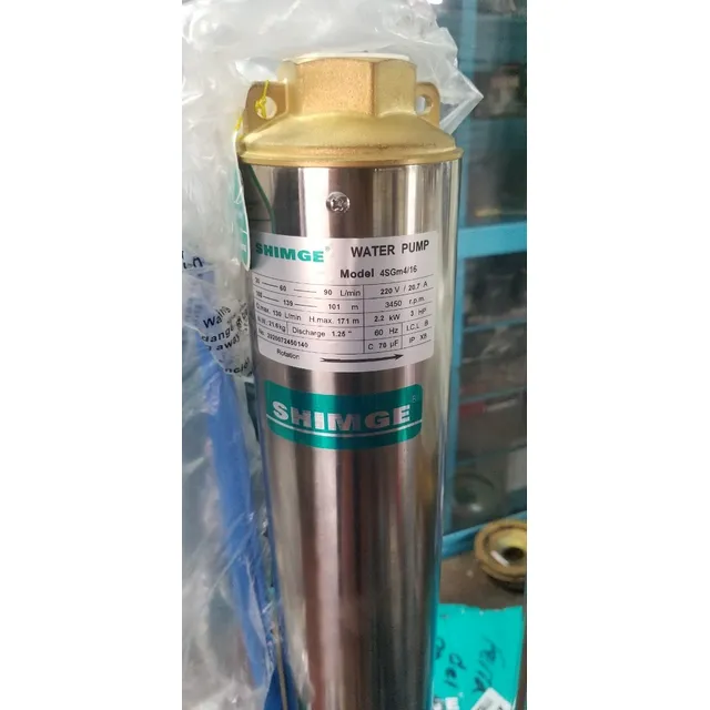 Bomba Sumergible De 3 Hp Marca Shimge 4sgm4/16 Voltaje 220