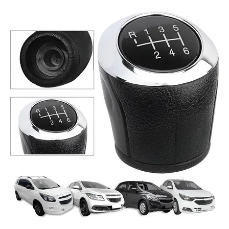 Manopla Bola Cambio Marcha Onix 2017 2018 2019 2020 Preta Preto