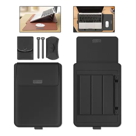 Case Capa Notebook Macbook Em Couro 4 Em 1, 13-16.1 Pol