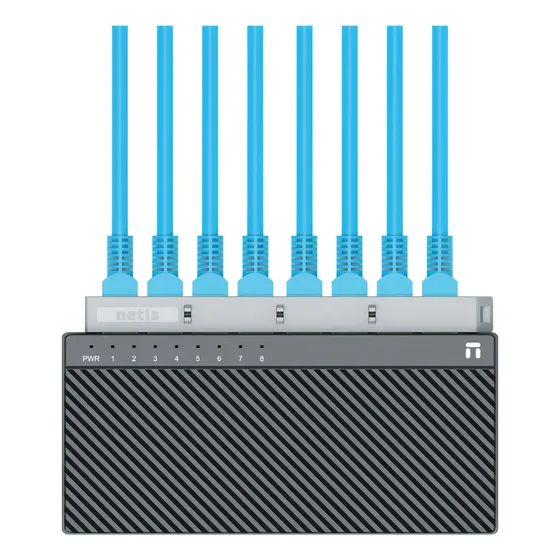 Netis Switch Conmutador ST3108C Fast Ethernet 8 Puertos RJ45, plug and play.