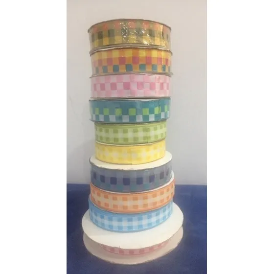 Cinta Bies Groo Cuadro 46cm Algodón 2cm Rollo Bambary