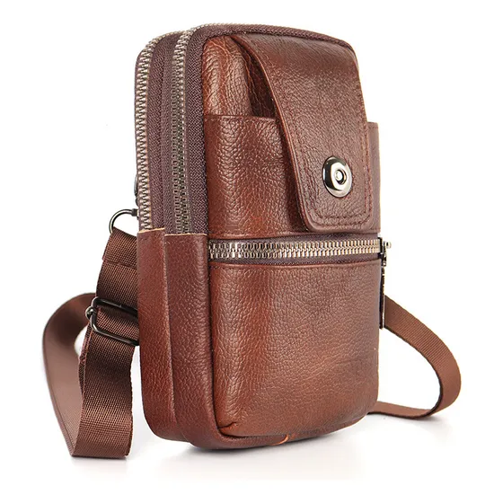 Para Bolsa De Cintura De Couro, Bolsa Transversal Para
