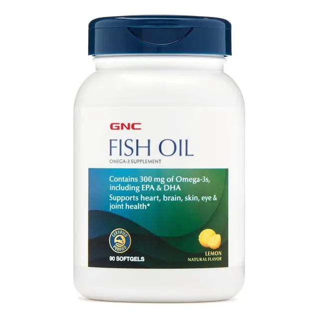 Aceite De Pescado Omega 3 Gnc 90 Softgel Limón