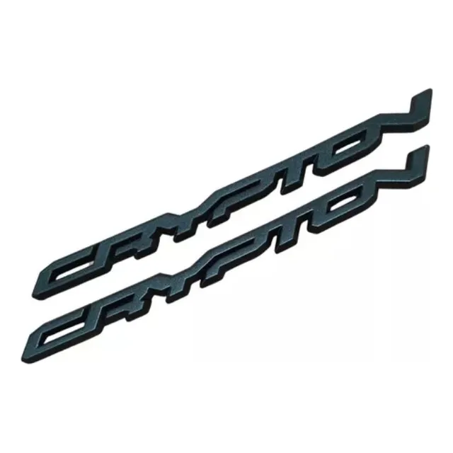 Emblemas Yamaha Crypton Traseros Cola Negro