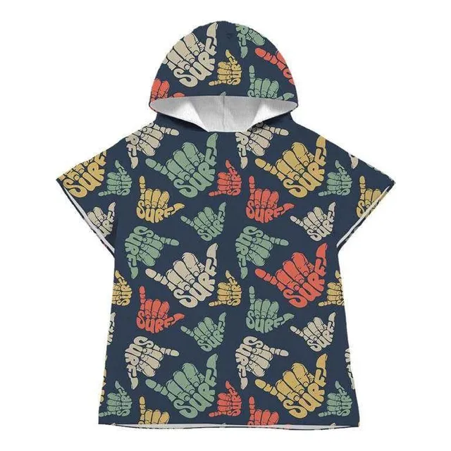 Poncho Toalla Cambiador Niños Niñas Bebes Piscina Playa Surf