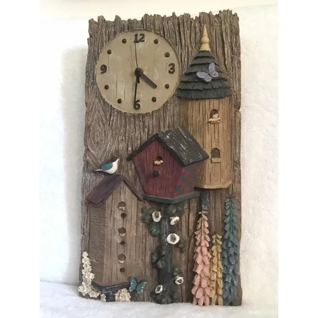 Reloj De Pared En Resina Motivo Tronco De Árbol!!!