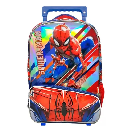 Mochila Infantil Carro Wabro 31226 Hombre Araña 17L Color Azul