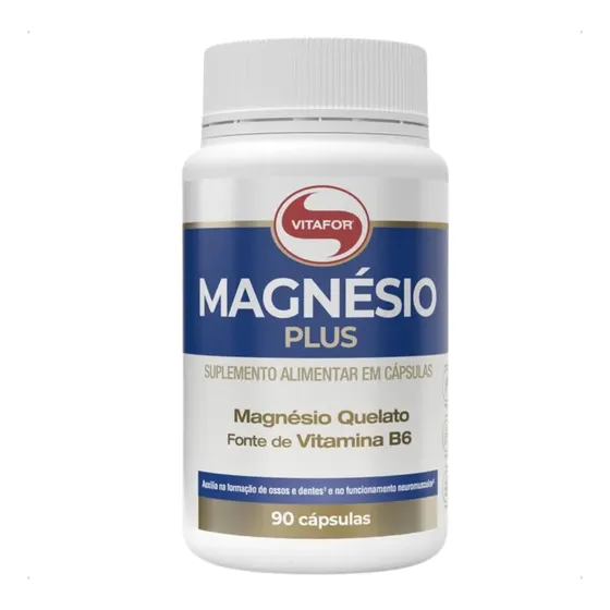 Magnesio Plus 350mg Vit B6 90 Caps Vitafor Alta Concentração