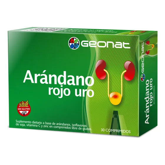 Geonat Arandano Rojo Uro Infecciones Urinarias 30 Comp Sabor Sin sabor