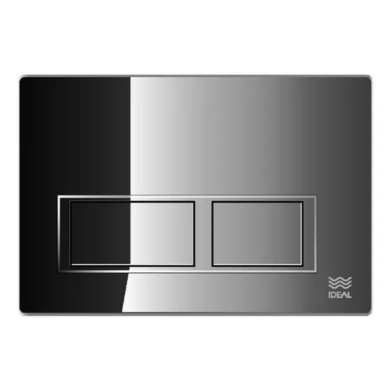 Tecla descarga pared inodoro ideal 80130 melodía cromo brillante