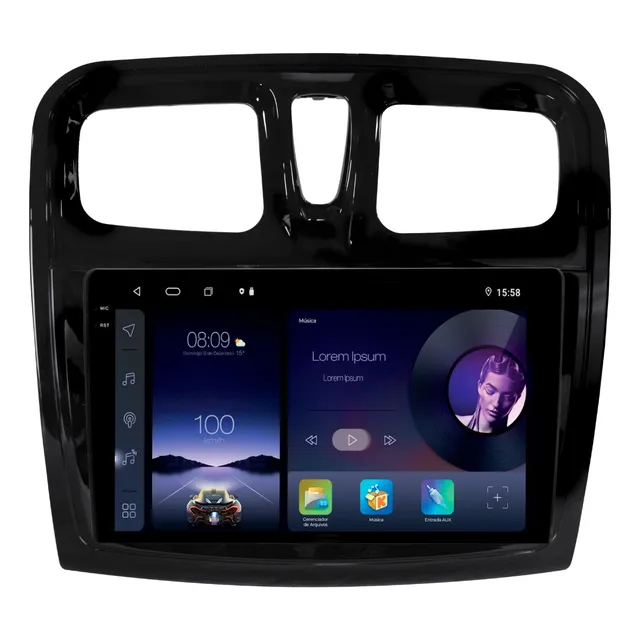 Multimídia Sandero Logan 2015 A 2023 Adak 2ram 32gb 9''