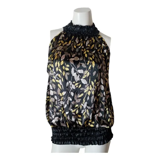 Blusa Elegante Cuello Tortuga Talla M-l Dama Mujer Satinado
