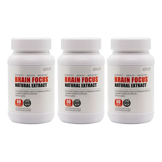 Leguilab X3 Brain Focus Suplemento Dietario Con Cafeína 60c