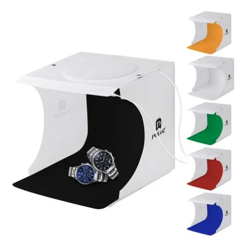 Mini Estudio Fotográfico Puluz En4400 Plegable 22 Cm Led