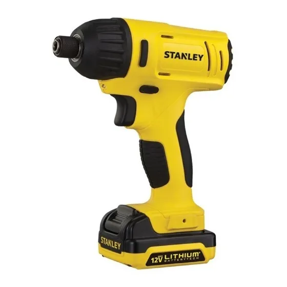 Atornillador de impacto inalámbrico Stanley SCI12S2K amarillo