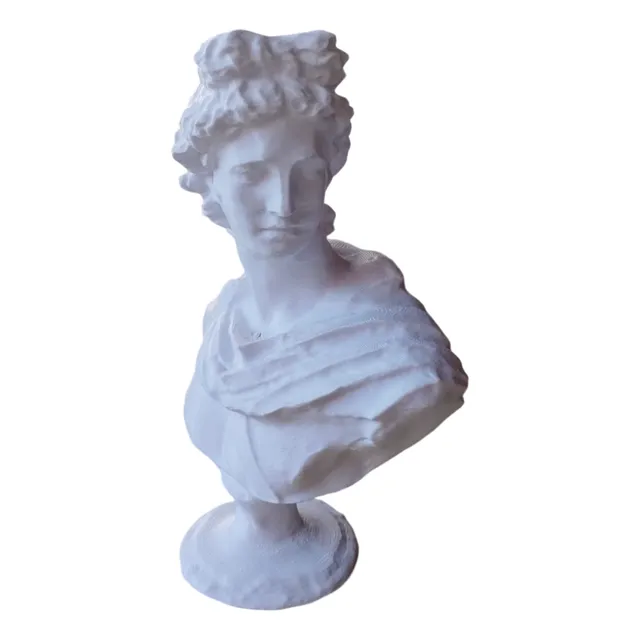 Escultura Busto Dios Griego Apolo Figura Romana Deco 3d