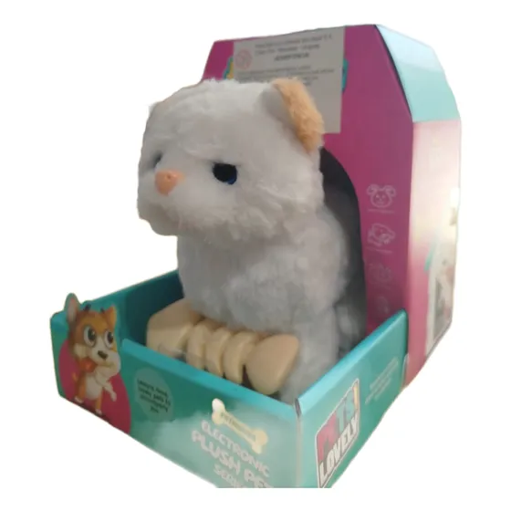 Gato Peluche Electrónico, Con Sonido Y Movimiento