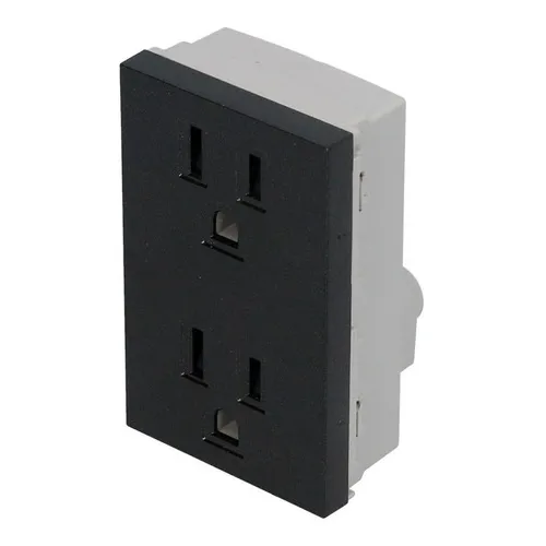 Contacto Dúplex Negro 1/1 Incluye Tornillos P612n Surtek