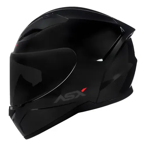 Capacete Fechado Asx City Solid Preto Fosco + Viseira Fumê Desenho Liso Tamanho do capacete 64 — foto 2