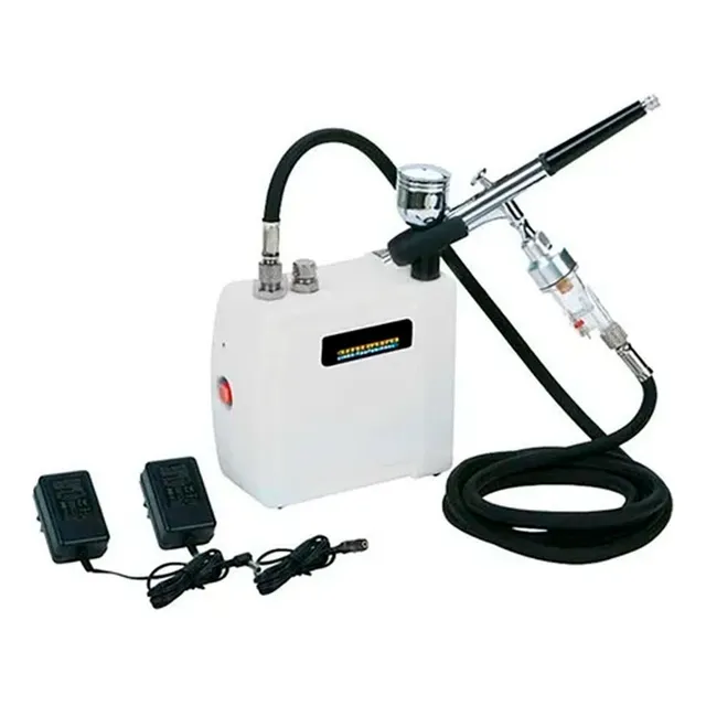 Kit Mini Compresor Aerografo Adir 646 Con Batería Recargable