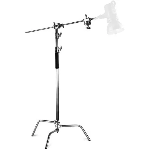 Tripode Jirafa Stand C Base Acero Cromado Para Foto Estudio 