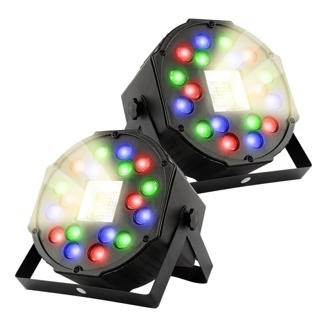 Cañon De Leds Rgb Multicolor Audiorítmico 18x1w Dj Dmx 2pzs