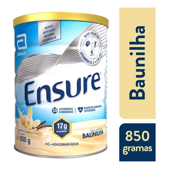 Suplemento Alimentar Ensure Baunilha Em Pó 850g