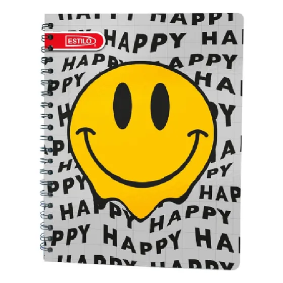 Cuaderno Espiral A4 060hjs Cuadros Economico Cara Feliz
