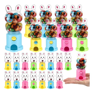 Seguido De 72 Pcs Mini Bunny Gumball Machine Con Base Para A Seguido De 72 Pcs Mini Bunny Gumball Machine Con Base Para A