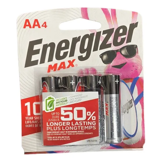 Pila Alcalina Doble A Blister 4 Pilas  Energizer Cod:4045158