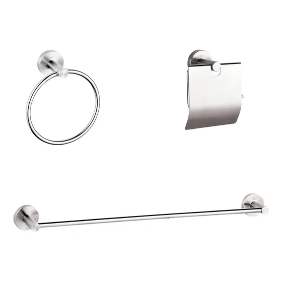 Set Accesorios Baño Quality Metal Satinado Gtia 10 Años