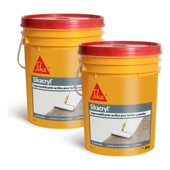 Impermeabilizante Acrílico Sikacryl Sika 20+20 Kgs S.bel-la
