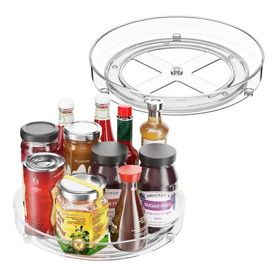 Pacote Com 2 Organizadores Lazy Susan, Mesa Giratória Lazy S